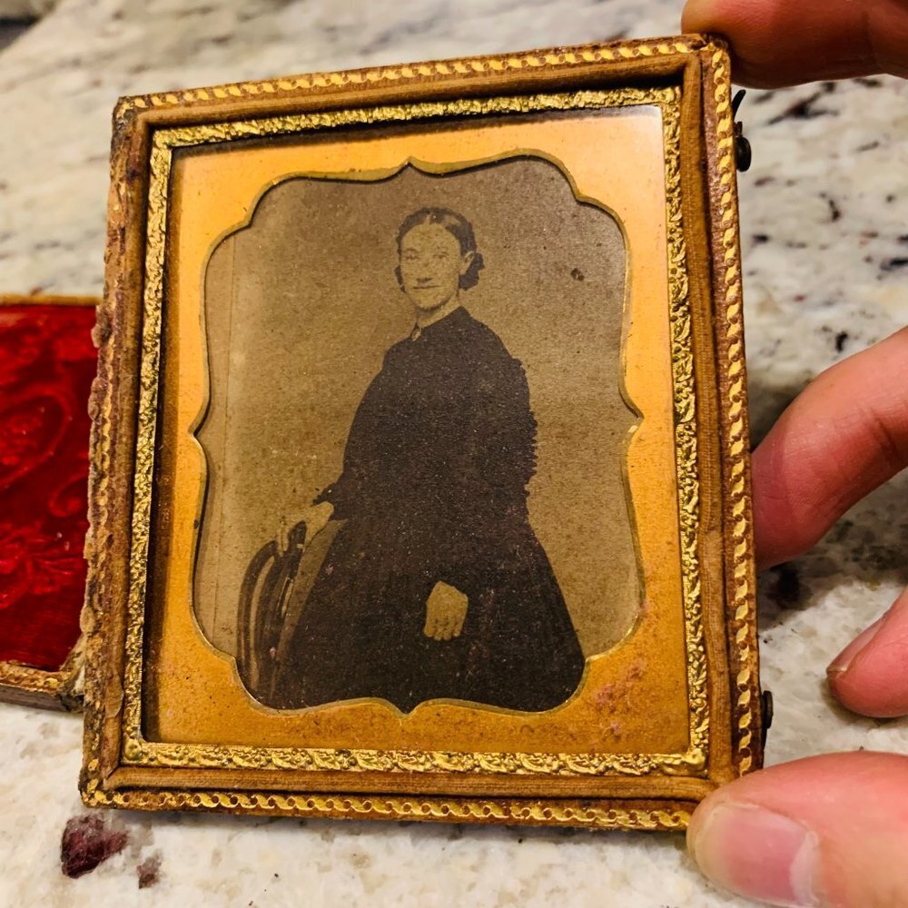 Superb Masterpiece Half Plate of Young Woman Ambrotype DAGUERREOTYPE